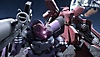 Gundam Evolution – snímek obrazovky zobrazující oblek Mobile Suit