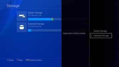 PS4 Application Install Location