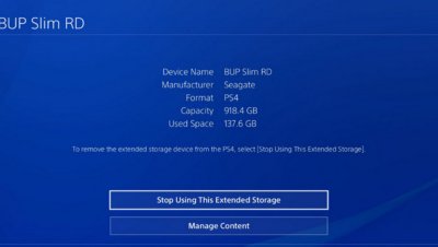ps4 store games on external hard drive
