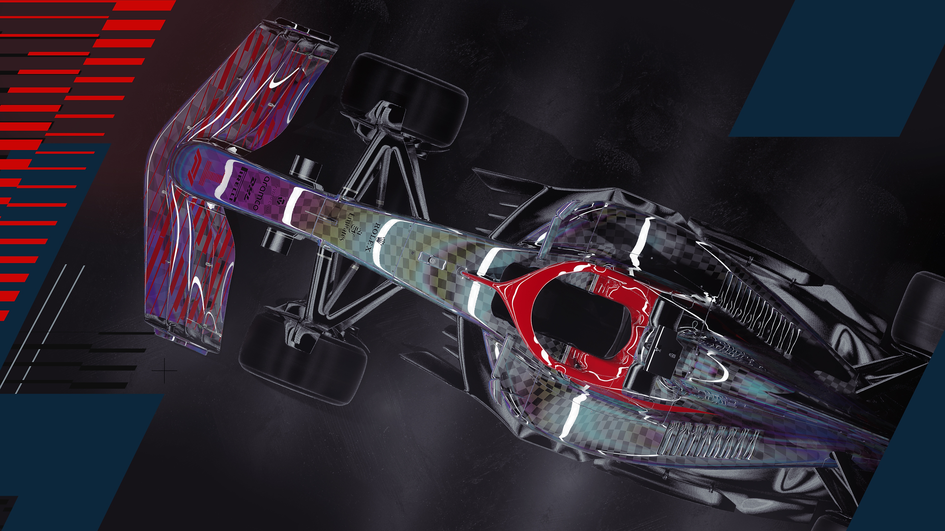 Zrzut ekranu z F1 22 przedstawiający tył bolidu F1