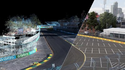Image and video demonstrating the new LIDAR scanned circuits in F1 25