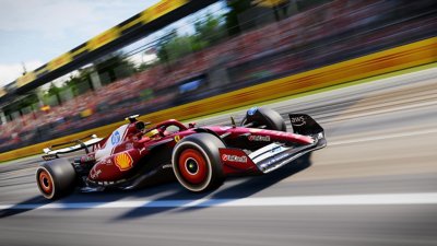 F1 25 screenshot showing Lewis Hamilton's 2025 Ferrari