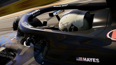 F1 25 screenshot showing Sonny Hayes racing an APXGP F1 car