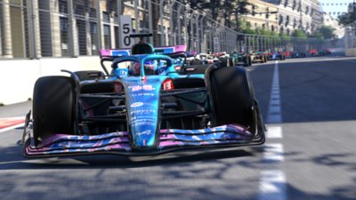 F1 22 – kuvakaappaus Alpinesta autojonon kärjessä