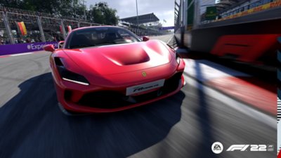 F1 22 screenshot showing a Ferrari