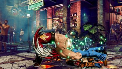 Fatal Fury: City of Wolves screenshot showing Tizoc performing a German suplex on Terry Bogard.