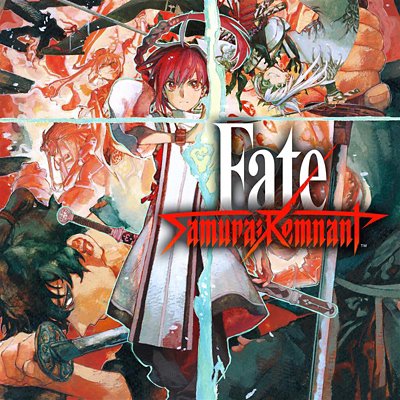 fate samurai remnant store art featuring anime characters holding swords