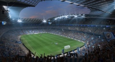 《EA Sports FIFA 23》展示體育場與粉絲為球隊加油的影片。