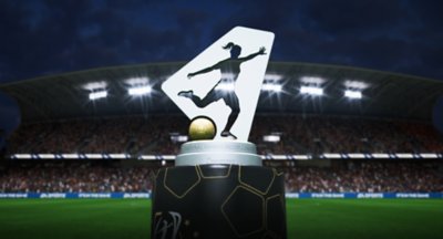 Captura de tela de FIFA 23 mostrando o troféu da National Women's Soccer League