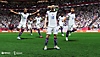 EA Sports FIFA 23 – snímka obrazovky zobrazujúca oslavujúci tím na majstrovstvách sveta