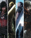 Montage of Final Fantasy artwork from a variety of games in the series