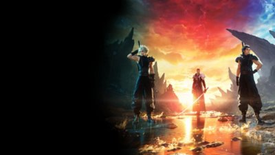 Final Fantasy VII Rebirth screenshot showing Aerith, Cloud and Tifa admiring a planetarium.