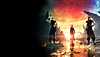 لقطة شاشة لـ Final Fantasy VII Rebirth تُظهر Aerith و Cloud و Tifa وهم معجبون بالقبة السماوية.
