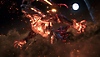 Екранна снимка на Final Fantasy, показваща мистериозния тъмен Ейкон, Ифрит, голямо драконоподобно същество