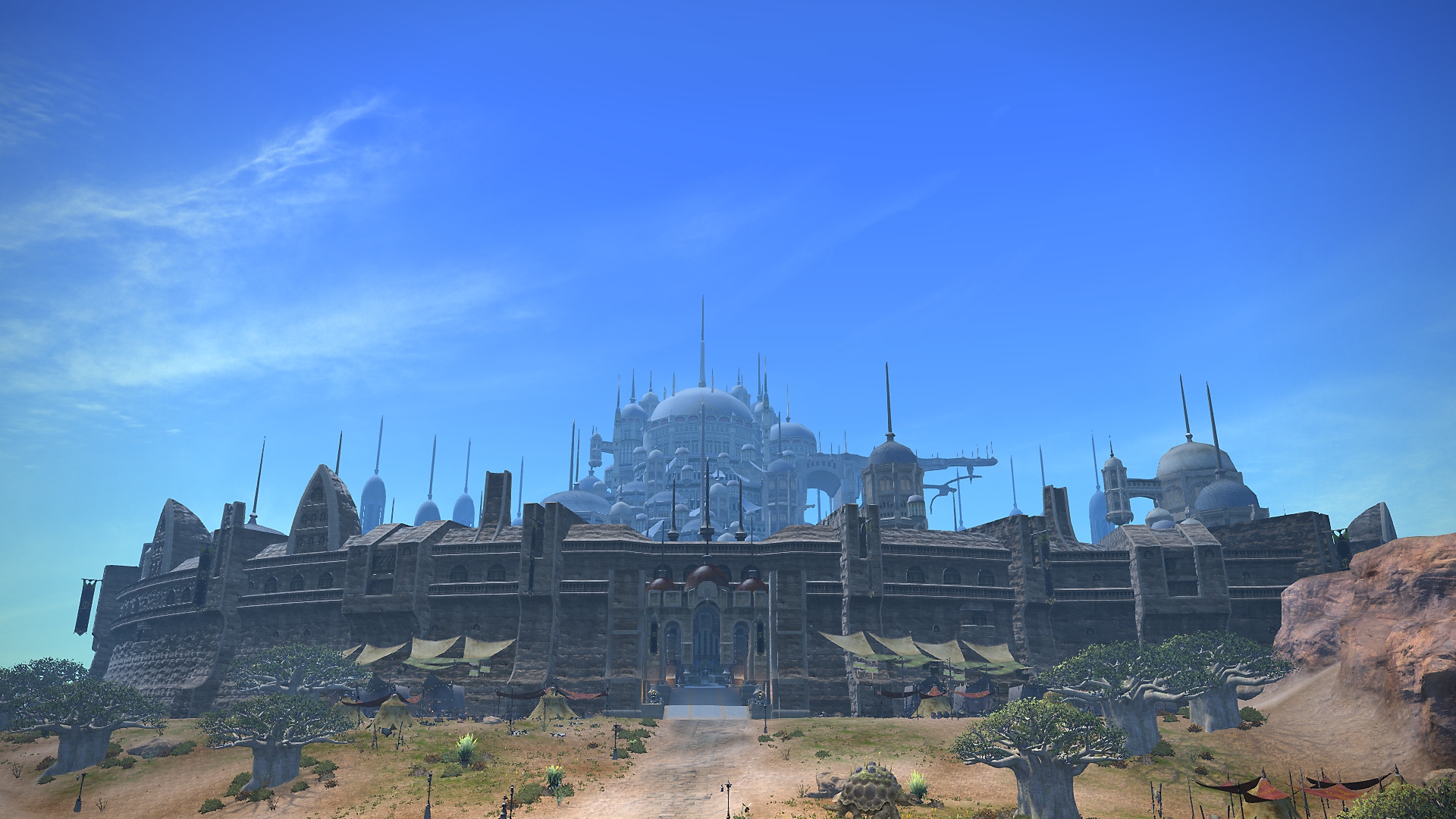 Final Fantasy XIV Online – Screenshot des Ortes Ul'dah – Thanalan