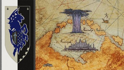 Ilustración de Final Fantasy XVI que muestra el Reino de Waloed