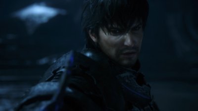 Final Fantasy XVI screenshot showing Barnabas Tharmr, Dominant of the Eikon Odin