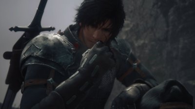 Captura de tela de Final Fantasy XVI mostrando Clive Rosfield olhando para o seu punho cerrado