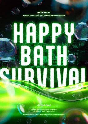 Foamstars – Happy Bath Survival – oppdragsplakat