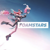 Foamstars logo on a pink and blue gradient background