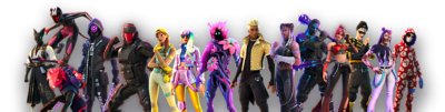 Immagine di copertina che mostra diverse skin di Fortnite.