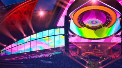 Fortnite Festival - Screenshot che mostra un grande palco