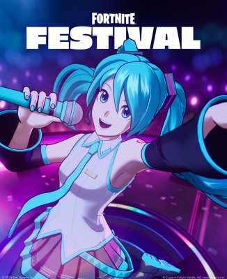 Fortnite screenshot showing Season 7 content featuring Hatsune Miku