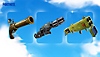 Fortnite Chapter 4 Season OG screenshot showing Flint-Knock Pistol, Minigun and Quad Launcher