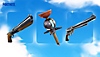 Fortnite Chapter 4 Season OG screenshot showing returning Weapons - Double Barrel Shotgun, Clinger and Six Shooter