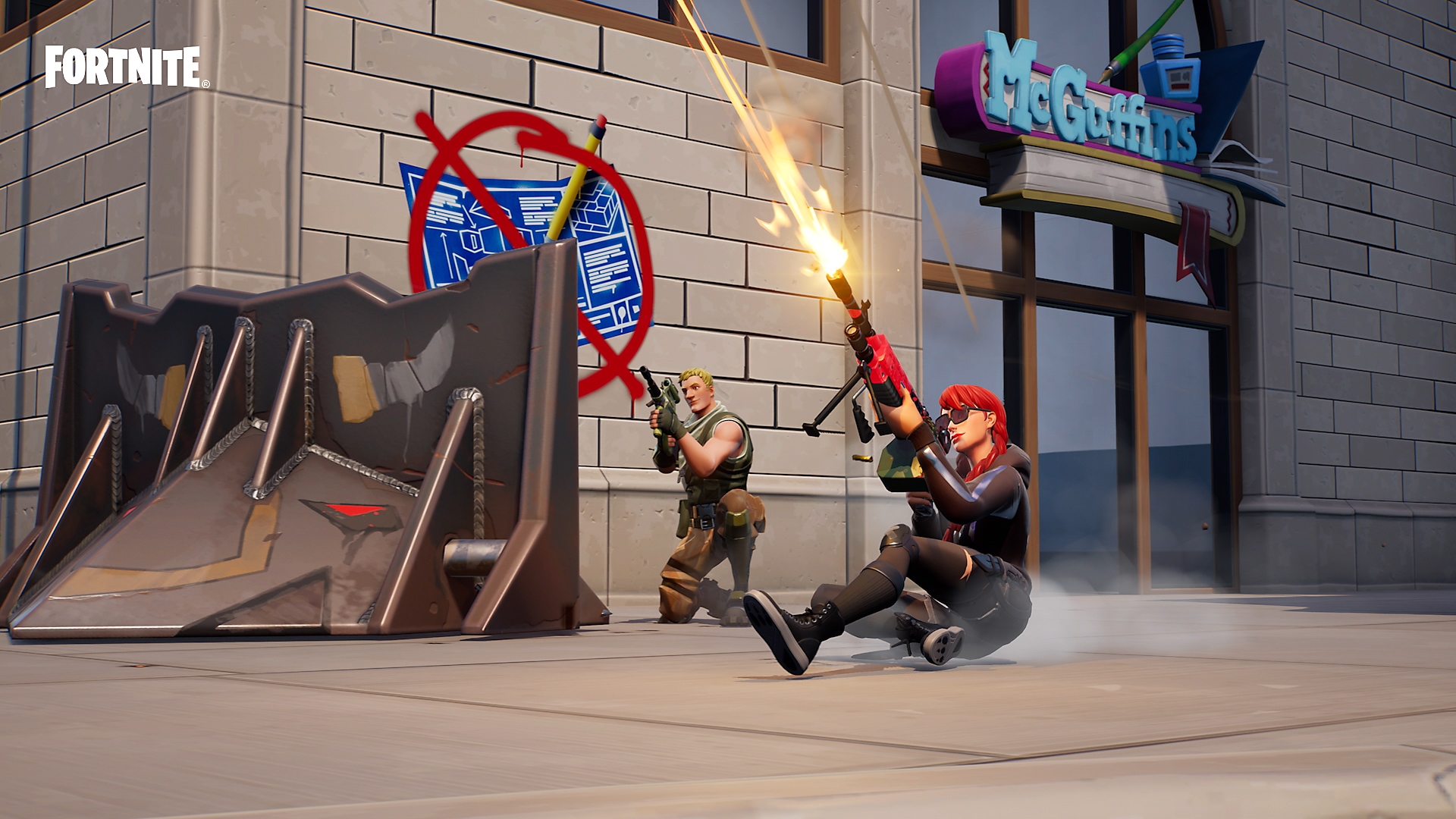 Fortnite zero build mode - characters shooting weapons