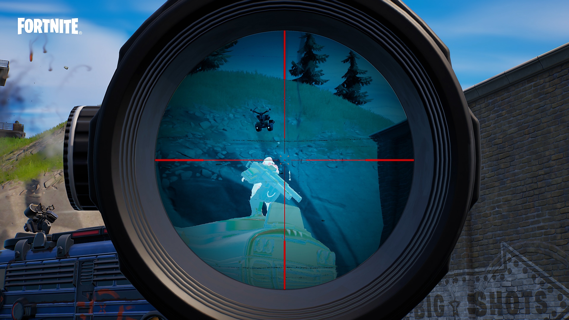 Fortnite zero build mode - character aiming at a target
