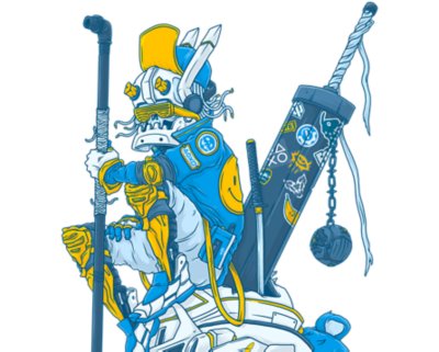 Hand-drawn illustration of a robotic character.