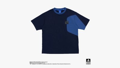Gcores Industries | PlayStation Color-Blocked Short Sleeve Tshirt DEEP BLUE Gallery Image 1