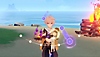 Impacto de GenShin: Captura de pantalla de la actualización 2.7 que muestra a un personaje con el mar de fondo
