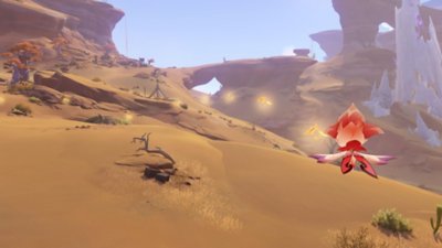 Genshin Impact 3.5 screenshot showing a desert landscape