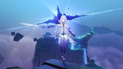 Genshin Impact 5.7 – Captură de ecran care o prezintă pe Skirk cu o sabie