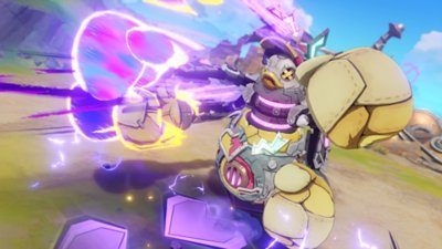 Genshin Impact 6.0 screenshot showing a duck-like robot with four arms and boxing gloves