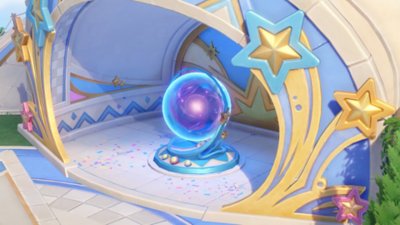 Captura de tela de Genshin Impact 6.1 mostrando um orbe brilhante