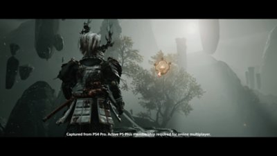 ghost of tsushima legends screenshot - grey mountains