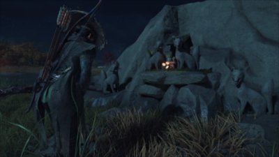 Gameplay screenshot from Ghost of Yōtei depicting an Inari Shrine.