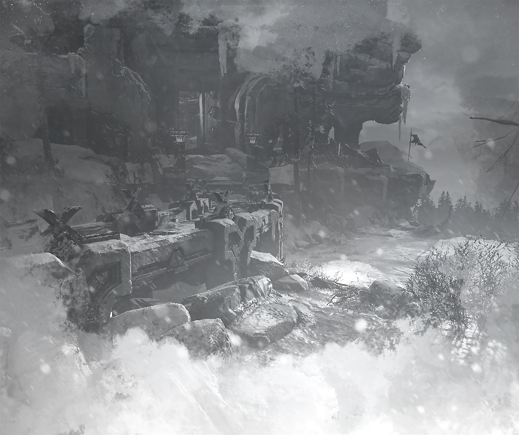 God of War texturované pozadí