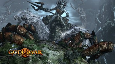 Captura de ecrã da jogabilidade do God of War III Remastered