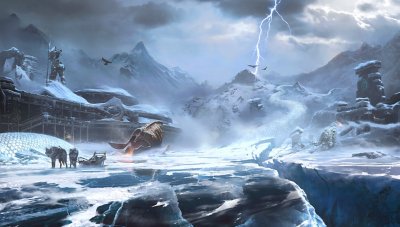 God of War Ragnarök – Key-Art-Hintergrund