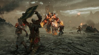 God of War Ragnarök – Screenshot – Vergessener im Kampf