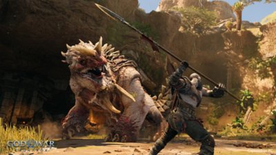 god of war ragnarok instruments of war screenshot - van crater combat