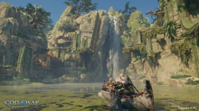 لقطة شاشة من لعبة god of war راغنروك لأجهزة الكمبيوتر - بيئة نهر فالهالا