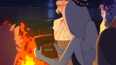 Goodbye Volcano High: captura de pantalla de revelación