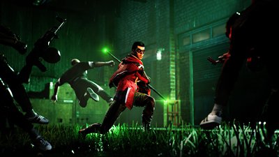 Gotham Knights στιγμιότυπο – Ο Robin πολεμάει εχθρούς με το κοντάρι του