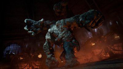 Captura de ecrã de Gotham Knights que mostra o Clayface