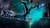 Gotham Knights – snímek obrazovky, na kterém Nightwing provádí kop švihem